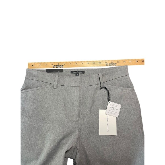 41 Hawthorn Becca Straight Leg Adjustable Hem Pants Gray NWT Size 10 Mid Rise - Picture 9 of 13
